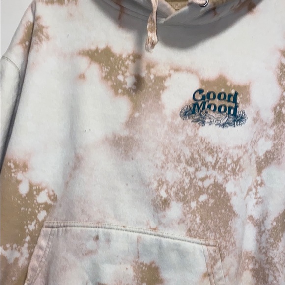 SCW Large Good Mood Bleach Dye Hoodie - Picture 15 of 15